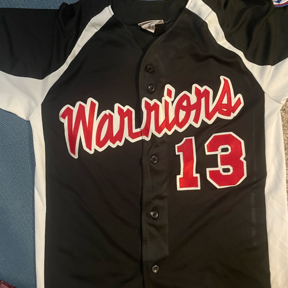 Warriors Baseball Jersey Mens (L)